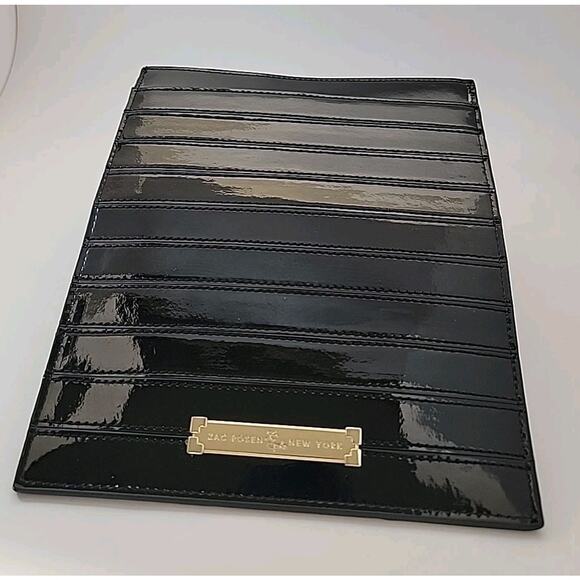 ZAC‎ POSEN NY Z Spoke Black Aida iPad Black Patent Leather Sleeve Case With Tags - Picture 2 of 14
